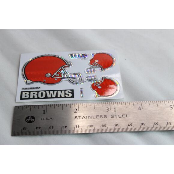 Cleveland Browns 1993 Team NFL Vending Machine Sticker Card Prism Football New - Picture 3 of 4